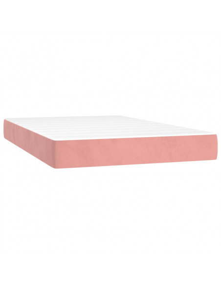 Materasso a Molle Insacchettate Rosa 120x200x20 cm in Velluto