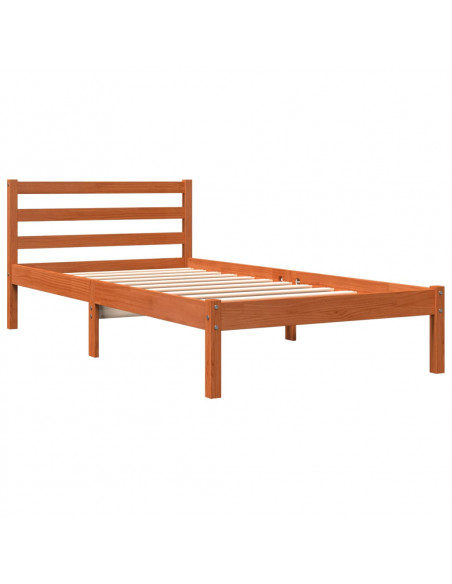 Giroletto Marrone Cera 90x190 cm in Legno Massello di Pino