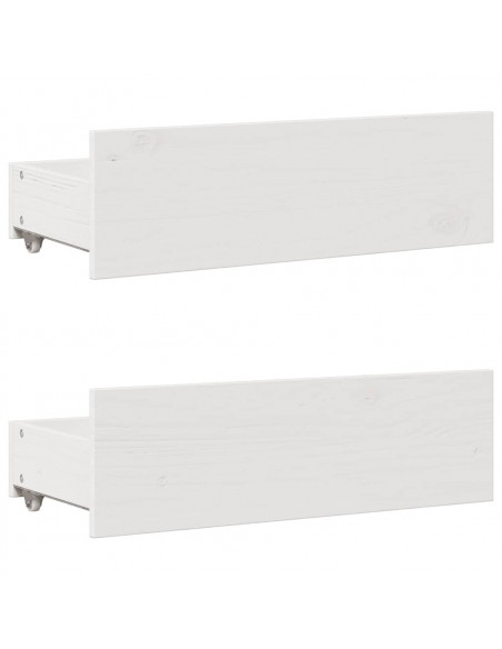 Giroletto senza Materasso con Cassetti Bianco 140x200 cm Pino