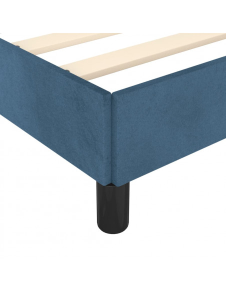 Giroletto con Testiera Blu Scuro 80x200 cm in Velluto