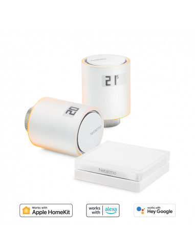 Netatmo Valvole Termostatiche Intelligenti per Radiatori - Kit Di Base Per Riscaldamento Centralizzato