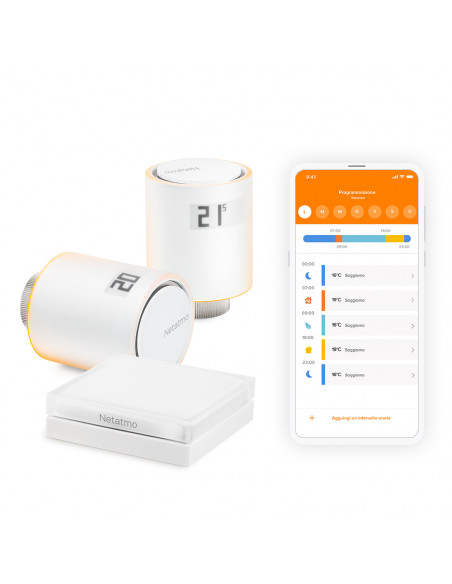 Netatmo Valvole Termostatiche Intelligenti per Radiatori - Kit Di Base Per Riscaldamento Centralizzato