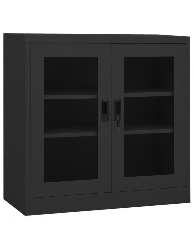 Armadio per Ufficio Antracite 90x40x90 cm in Acciaio