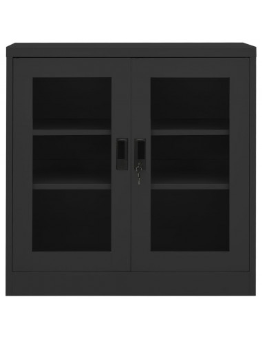 Armadio per Ufficio Antracite 90x40x90 cm in Acciaio
