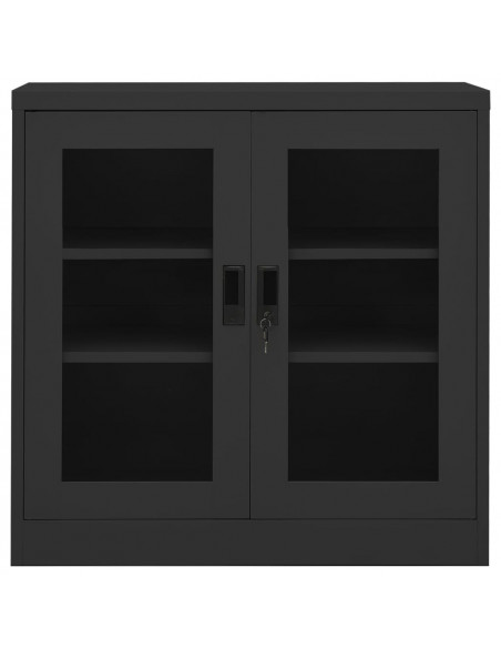 Armadio per Ufficio Antracite 90x40x90 cm in Acciaio