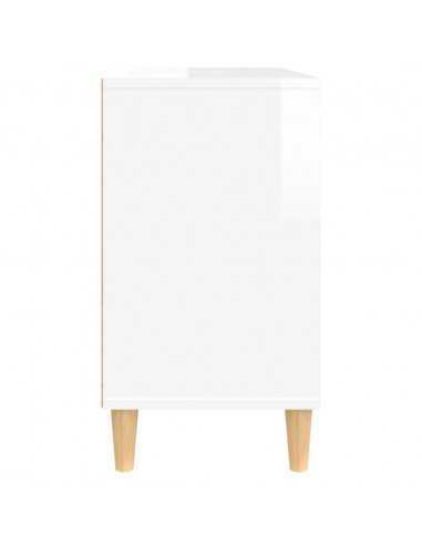 Mobile Lavabo Bianco Lucido 80x33x60 cm in Legno Multistrato