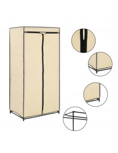 Armadio Crema 75x50x160 cm 2