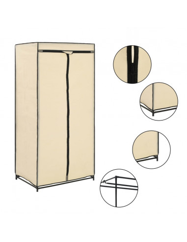 Armadio Crema 75x50x160 cm
