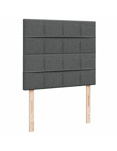 Giroletto a Molle con Materasso Grigio Scuro 120x200 cm Tessuto