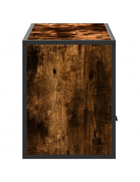 Mobile TV Rovere Fumo 100x31x39,5cm Legno Multistrato e Metallo