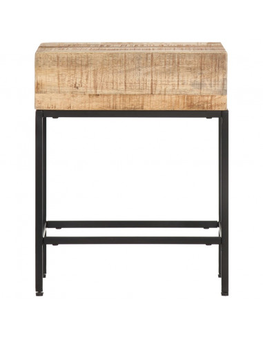 Tavolino 40x30x50 cm in Legno Massello di Mango Grezzo