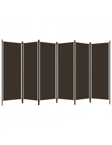 Paravento a 6 Pannelli Marrone 300x180 cm