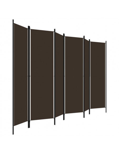 Paravento a 6 Pannelli Marrone 300x180 cm