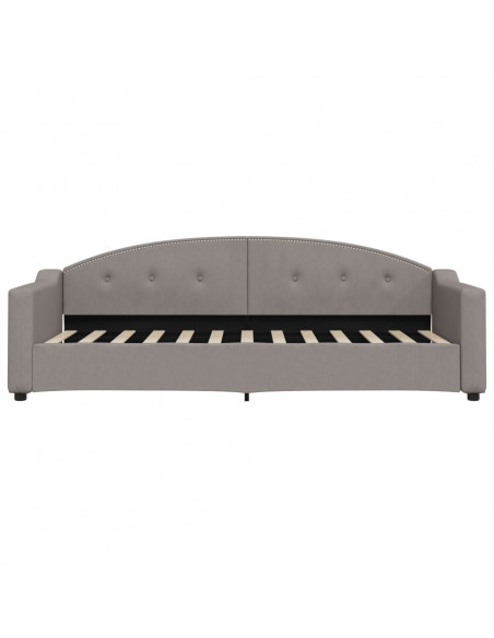 Divano Letto Estraibile con Cassetti Tortora 80x200 cm Tessuto