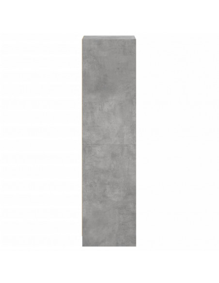 Credenza con Anta in Vetro Grigio Cemento 35x37x142 cm