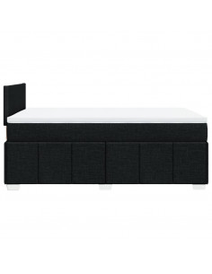Giroletto a Molle con Materasso Nero 120x190 cm in Tessuto 2