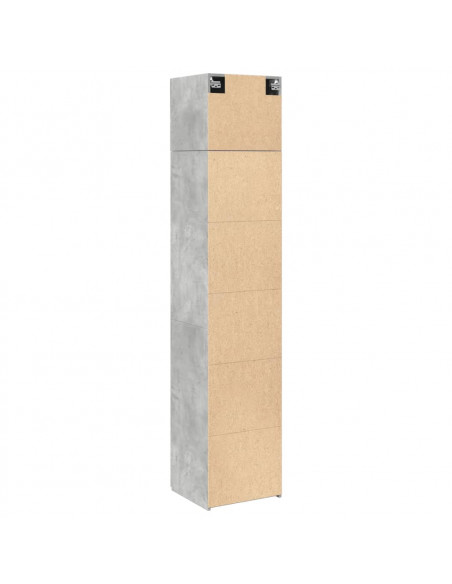 Mobile Sottile Grigio Cemento 45x42,5x225 cm in Truciolato