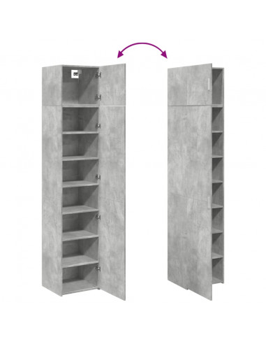 Mobile Sottile Grigio Cemento 45x42,5x225 cm in Truciolato