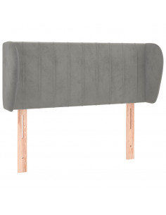 Testiera ad Orecchio Grigio Chiaro 83x23x78/88 cm in Velluto 2