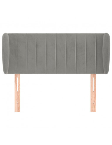 Testiera ad Orecchio Grigio Chiaro 83x23x78/88 cm in Velluto