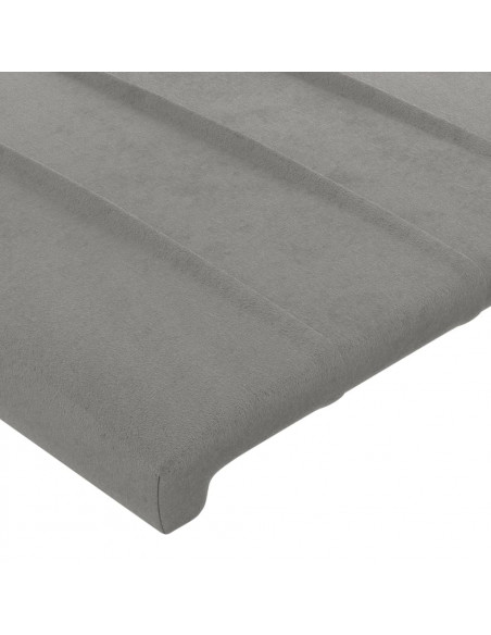 Testiera ad Orecchio Grigio Chiaro 83x23x78/88 cm in Velluto