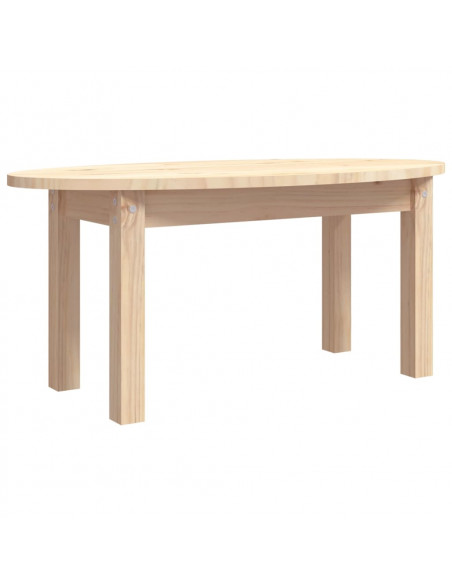 Tavolino da Salotto 80x40x35 cm in Legno Massello di Pino