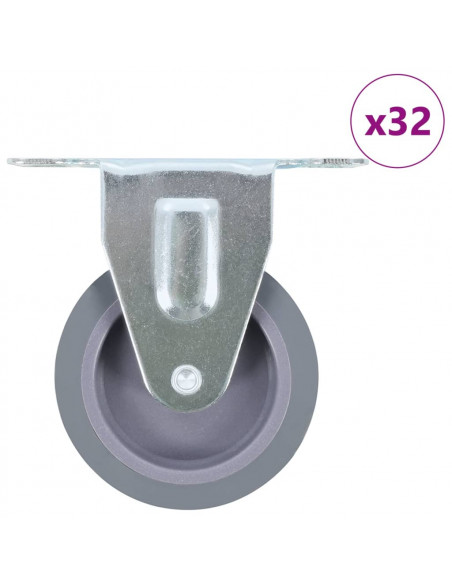 Ruote Fisse 32 pz 75 mm