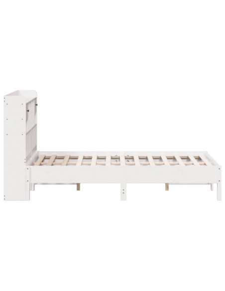 Letto Libreria senza Materasso Bianco 140x200 cm Legno di Pino