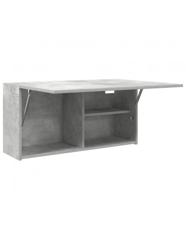 Mobile da Bagno a Parete Grigio Cemento 80x25x40 cm Truciolato