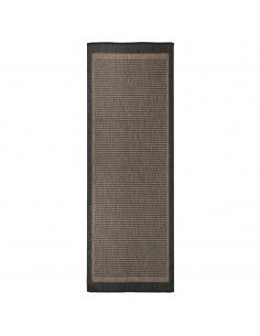Tappeto da Esterni a Tessitura Piatta 80x250 cm Marrone Scuro 2