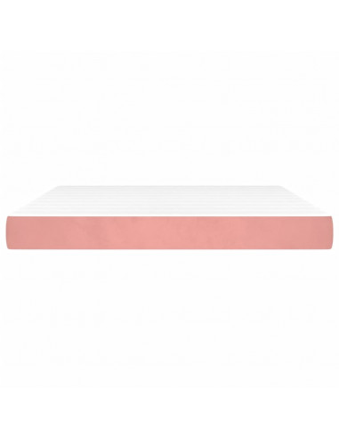 Materasso a Molle Insacchettate Rosa 160x220x20 cm in Velluto