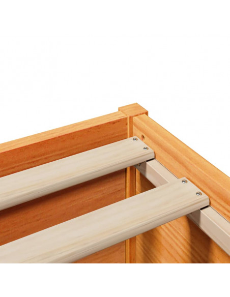 Letto senza Materasso Marrone Cera 90x190 cm in Legno di Pino