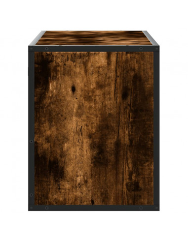 Mobile TV Rovere Fumo 100x31x39,5cm Legno Multistrato e Metallo