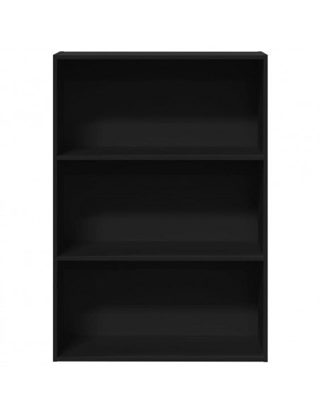 Libreria Nera 80x30x114 cm in Legno Multistrato