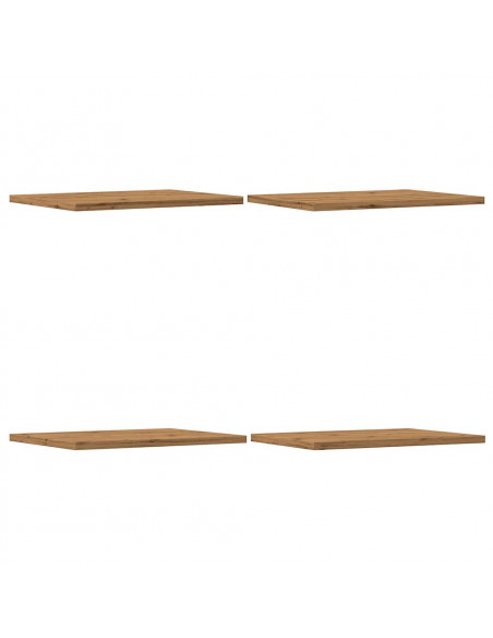 Ripiani per Libreria 4 pz Rovere 60x10x1,5 cm Legno Multistrato