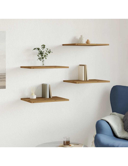 Ripiani per Libreria 4 pz Rovere 60x10x1,5 cm Legno Multistrato