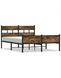 Giroletto senza Materasso Rovere Fumo 140x190 cm in Truciolato 2