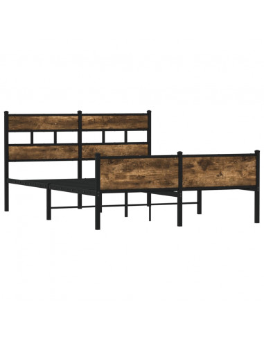 Giroletto senza Materasso Rovere Fumo 140x190 cm in Truciolato