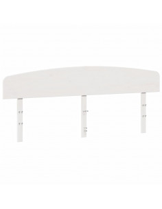 Testiera Bianca 180 cm in Legno Massello di Pino 2