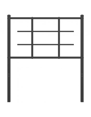 Testiera in Metallo Nero 75 cm