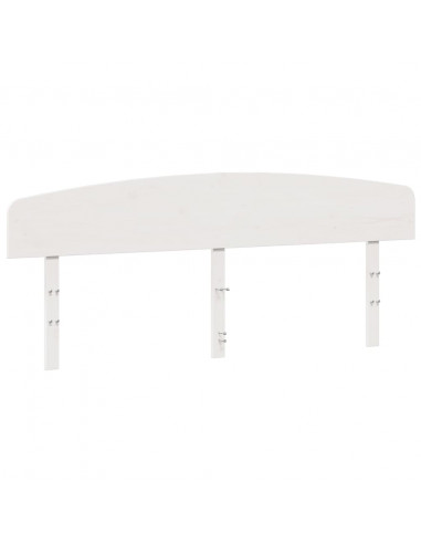 Testiera Bianca 200 cm in Legno Massello di Pino