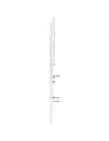 Testiera Bianca 200 cm in Legno Massello di Pino