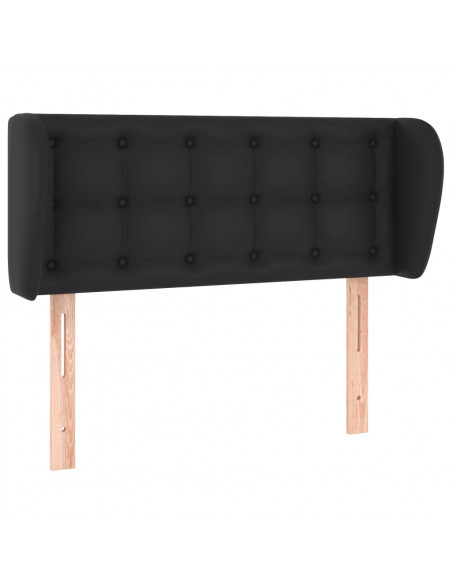 Testiera ad Orecchio Nera 93x23x78/88 cm in Similpelle