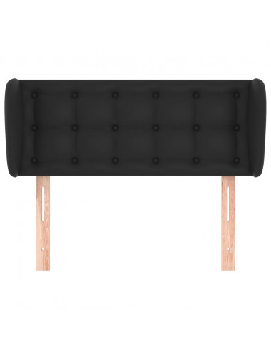 Testiera ad Orecchio Nera 93x23x78/88 cm in Similpelle