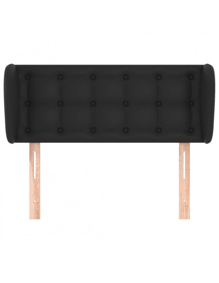 Testiera ad Orecchio Nera 93x23x78/88 cm in Similpelle