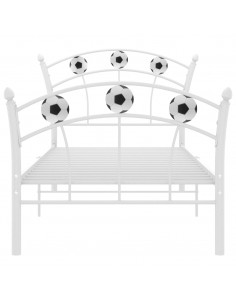 Giroletto con Motivo Calcio in Metallo Bianco 90x200 cm 2