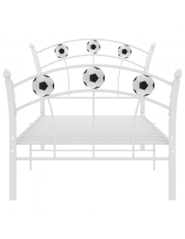 Giroletto con Motivo Calcio in Metallo Bianco 90x200 cm