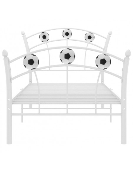 Giroletto con Motivo Calcio in Metallo Bianco 90x200 cm