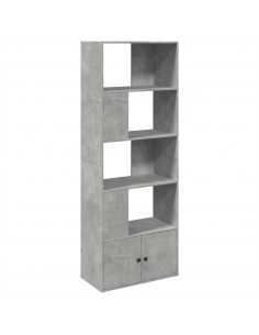 Libreria Grigio Cemento 70x36x189 cm in Legno Multistrato 2