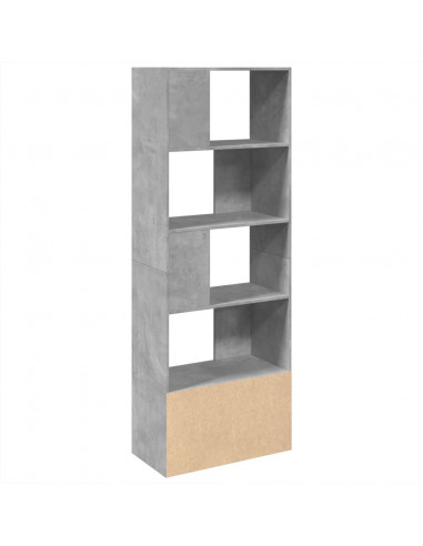 Libreria Grigio Cemento 70x36x189 cm in Legno Multistrato